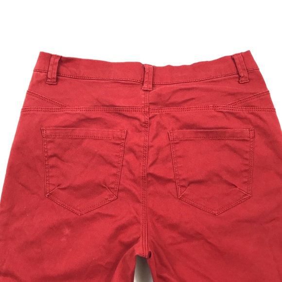 Red skinny stretch jeans sz 4 (from the UK) - Picture 4 of 8